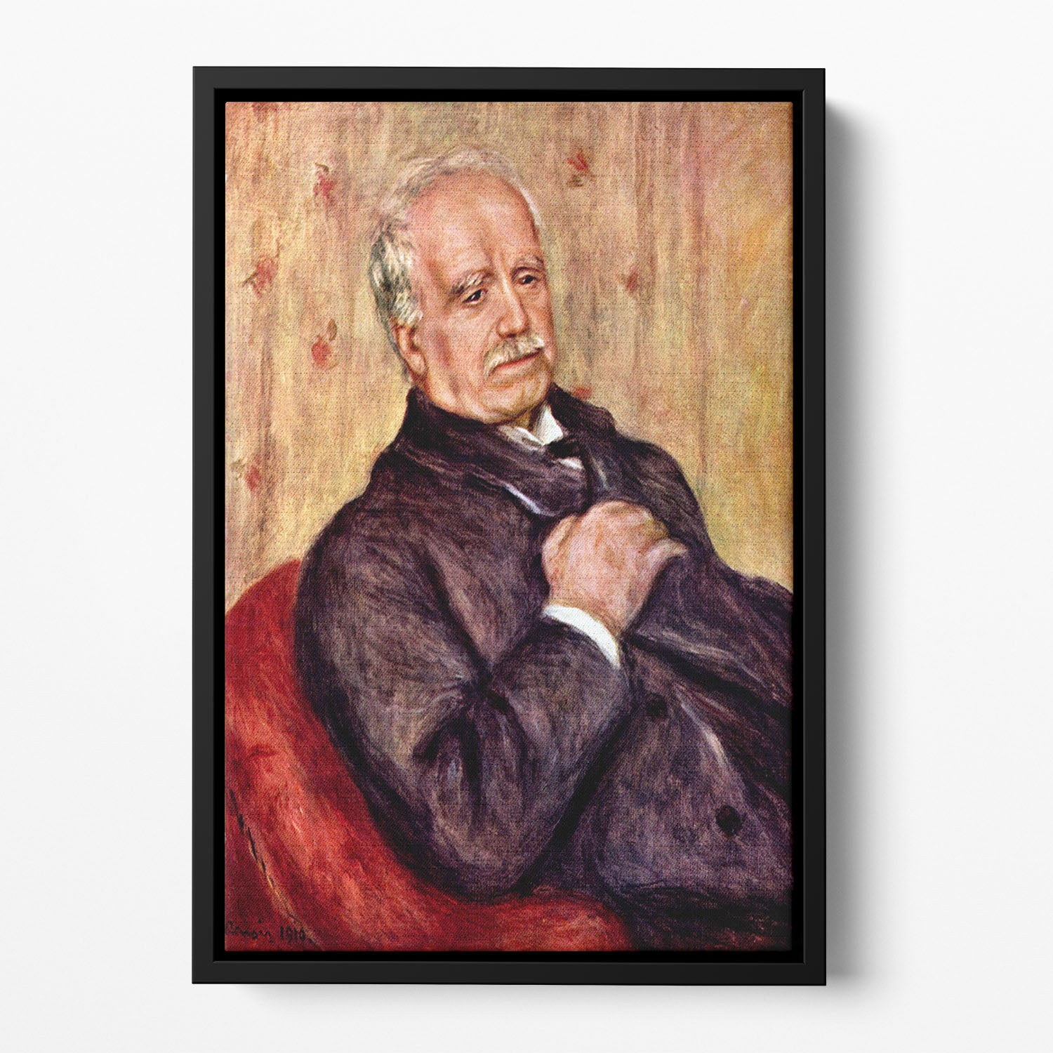 Portrait of Paul Durand Ruel by Renoir Floating Framed Canvas