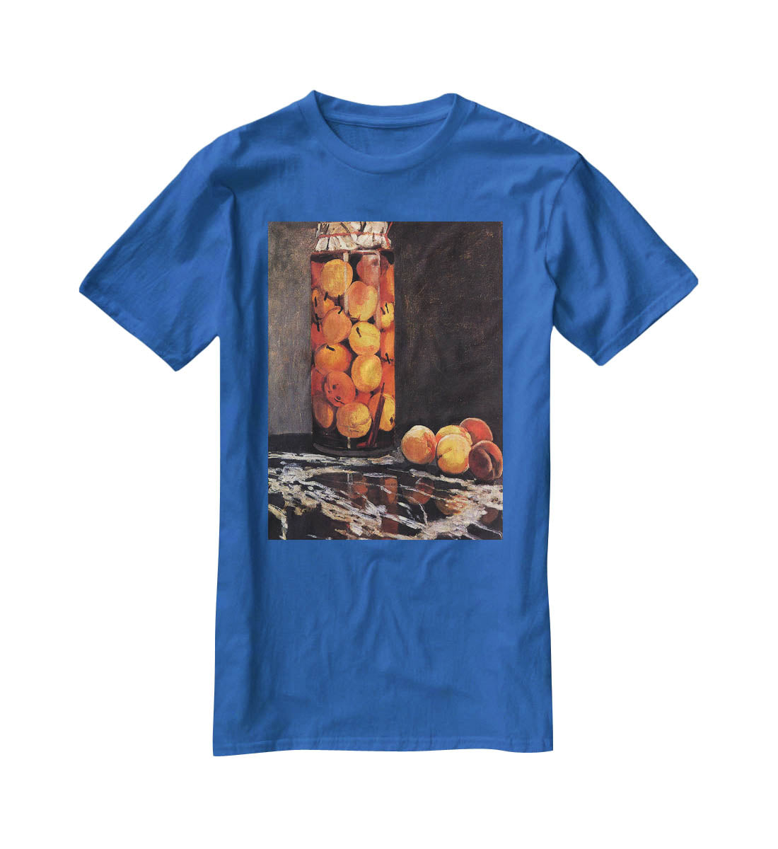Pot of Peaches by Monet T-Shirt - Canvas Art Rocks - 2