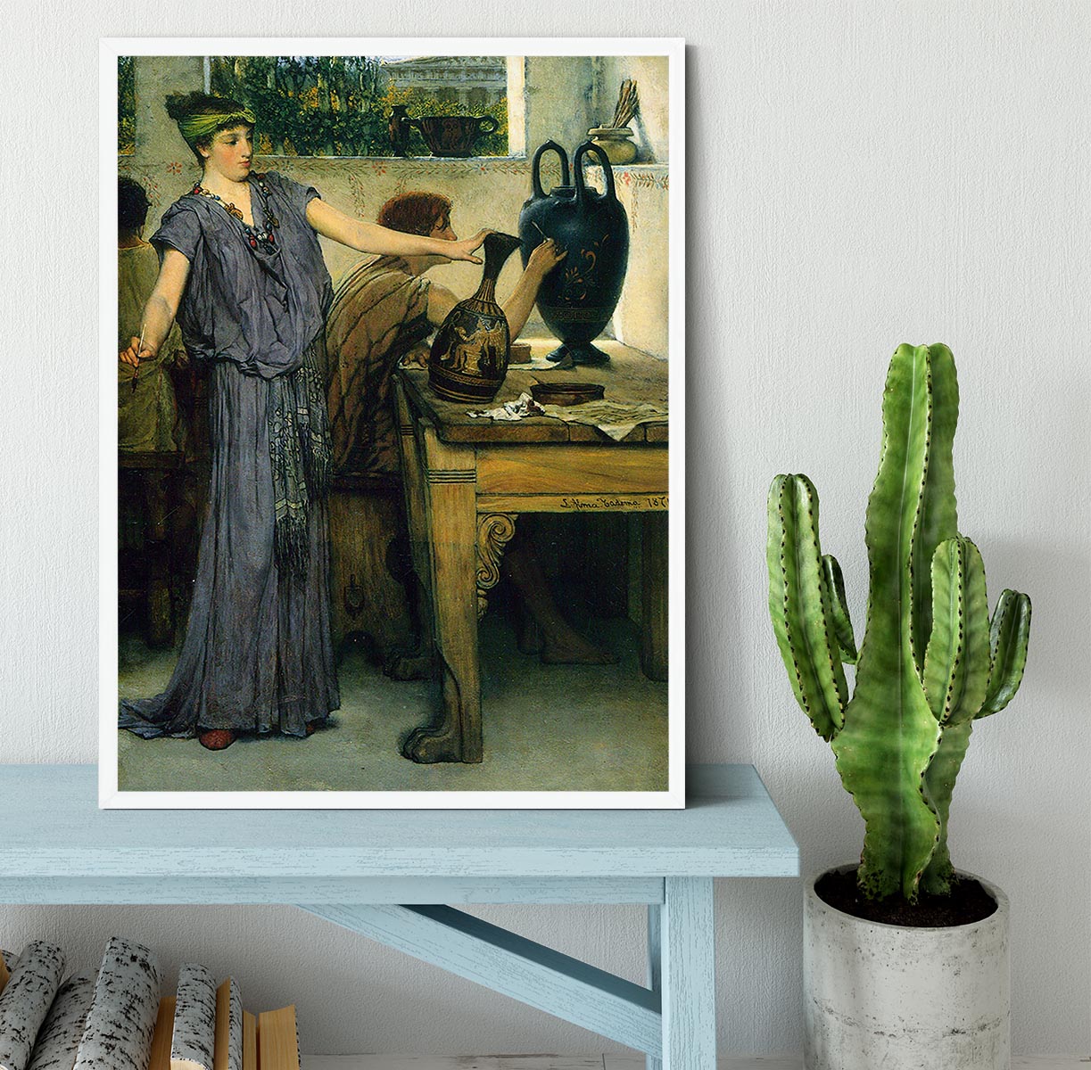 Pottery Painting by Alma Tadema Framed Print - Canvas Art Rocks -6