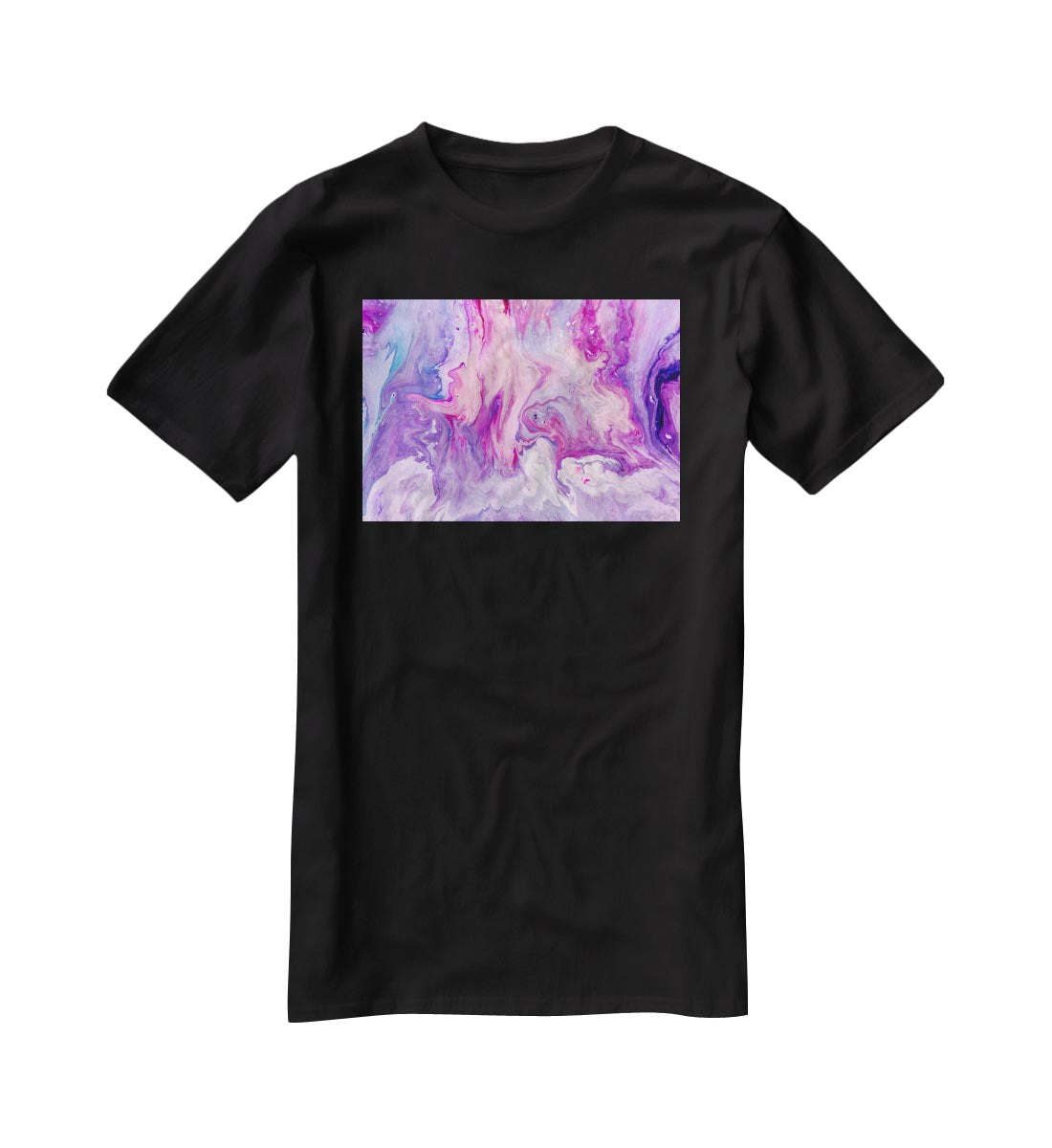 Purple Abstract Marble T-Shirt - Canvas Art Rocks - 1