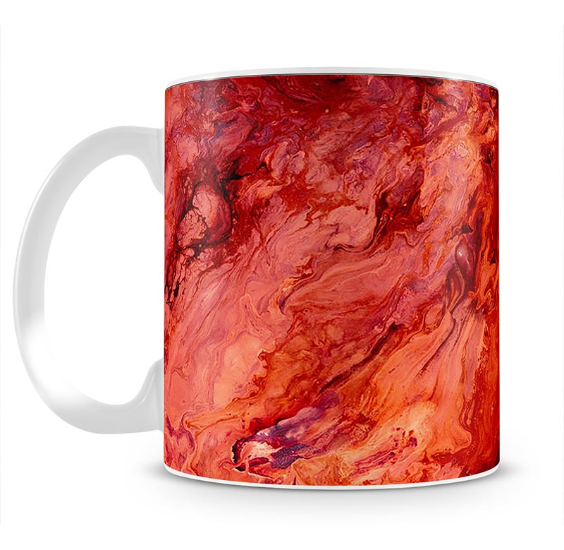 Red Flame Marble Mug - Canvas Art Rocks - 1