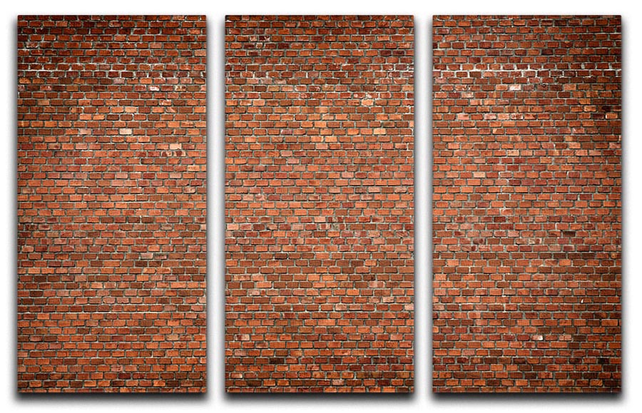 Red brick wall texture 3 Split Panel Canvas Print - Canvas Art Rocks - 1
