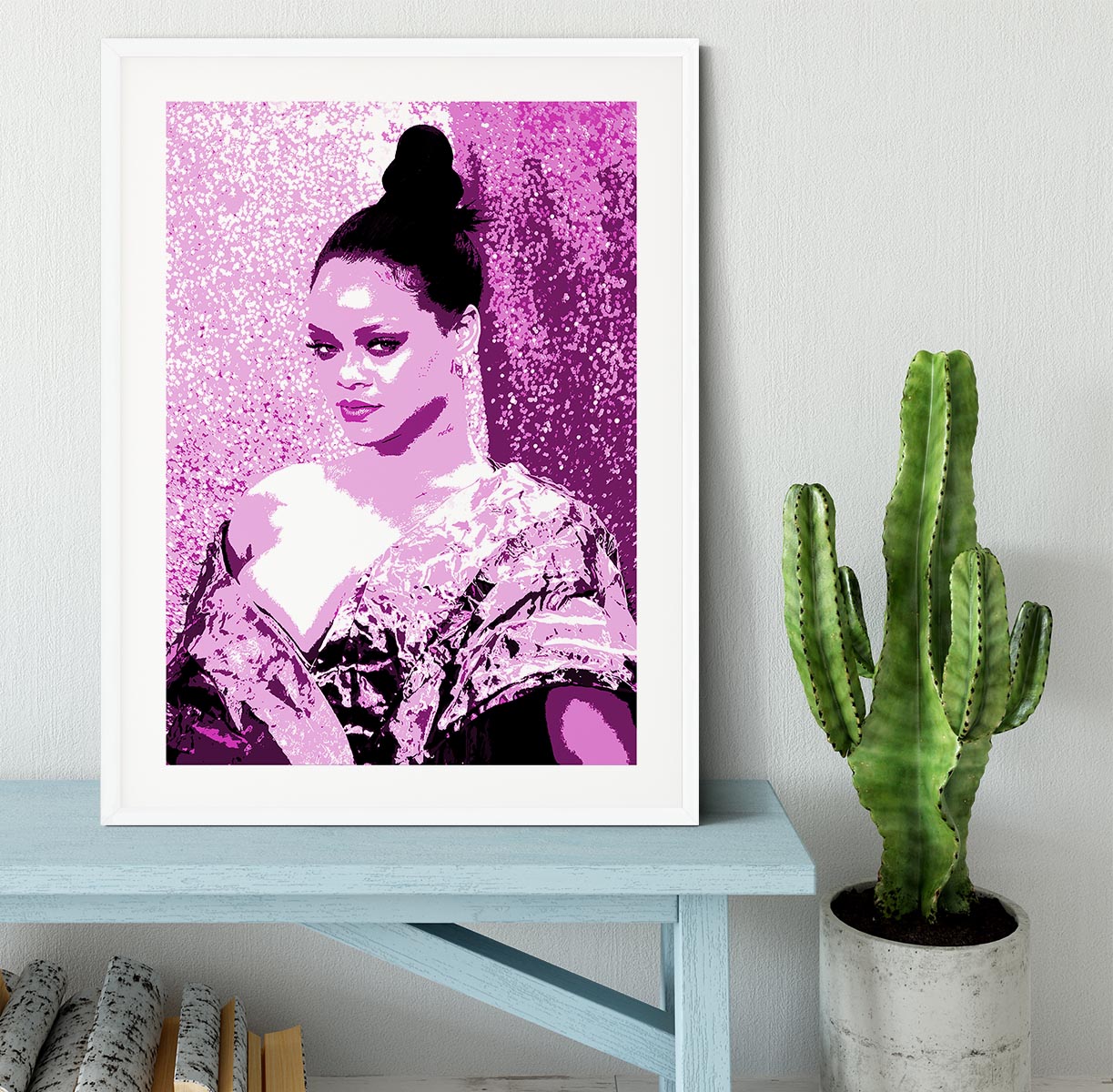 Rihanna Purple Pop Art Framed Print - Canvas Art Rocks - 5