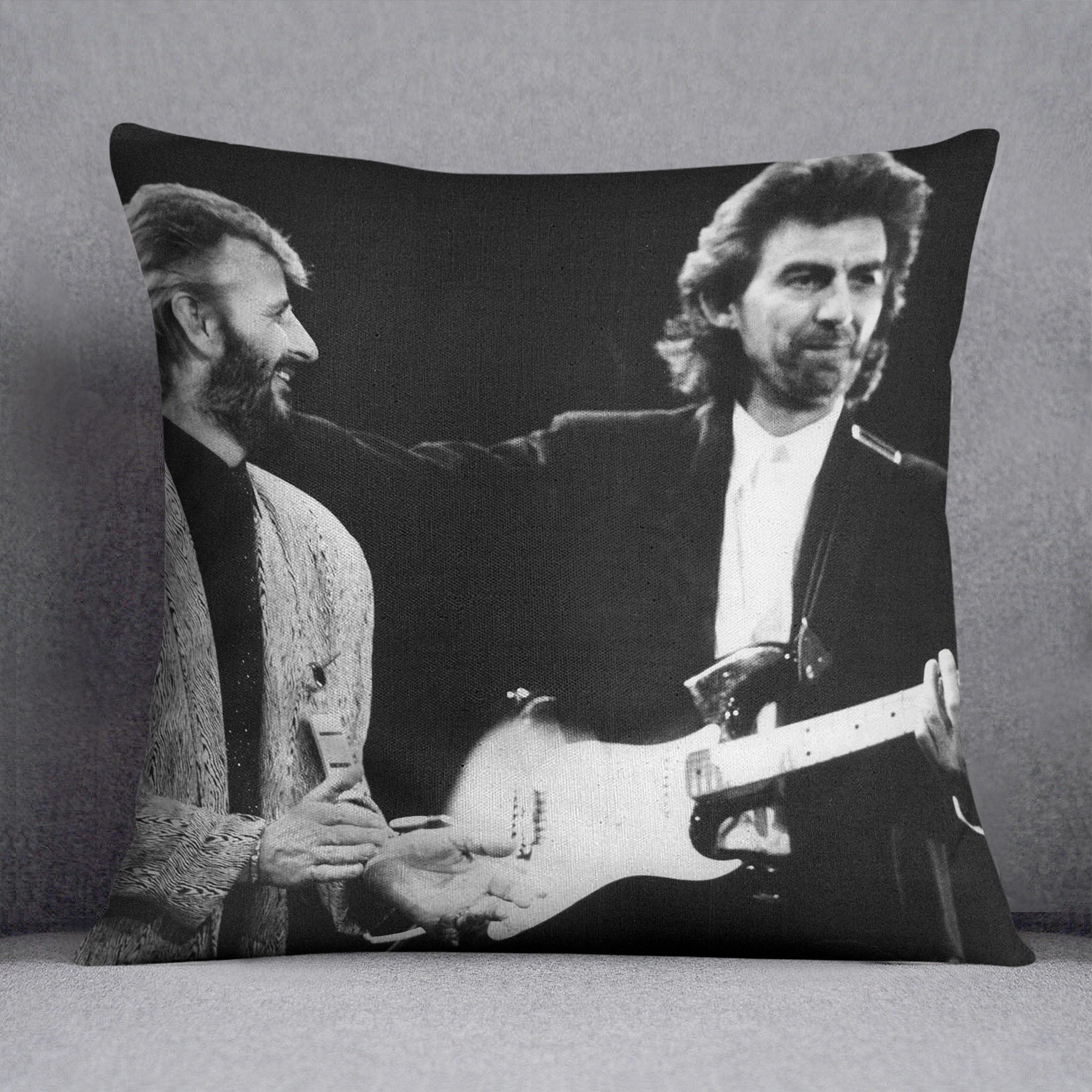Ringo Starr and George Harrison in 1988 Cushion