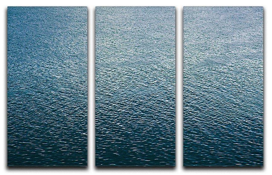 Ripple on blue water 3 Split Panel Canvas Print - Canvas Art Rocks - 1