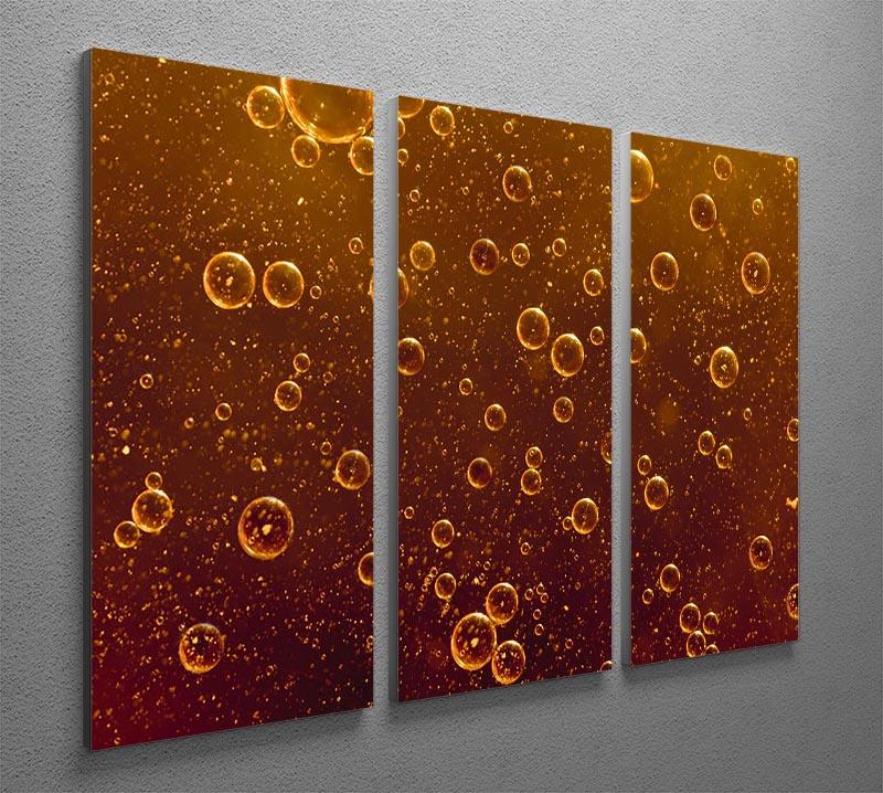Rising orange bubbles 3 Split Panel Canvas Print - Canvas Art Rocks - 2