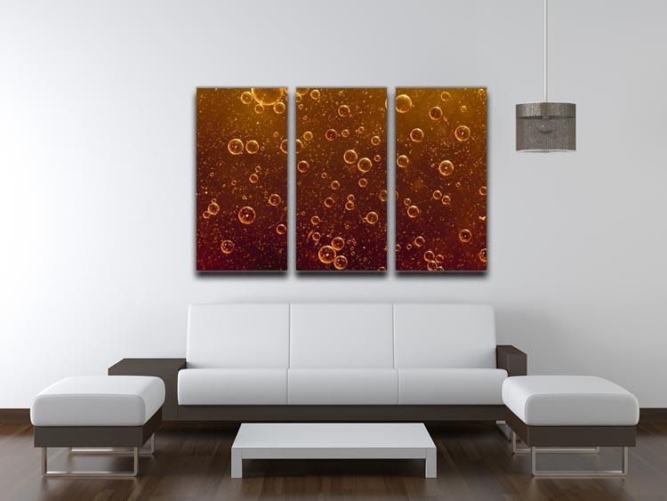 Rising orange bubbles 3 Split Panel Canvas Print - Canvas Art Rocks - 3