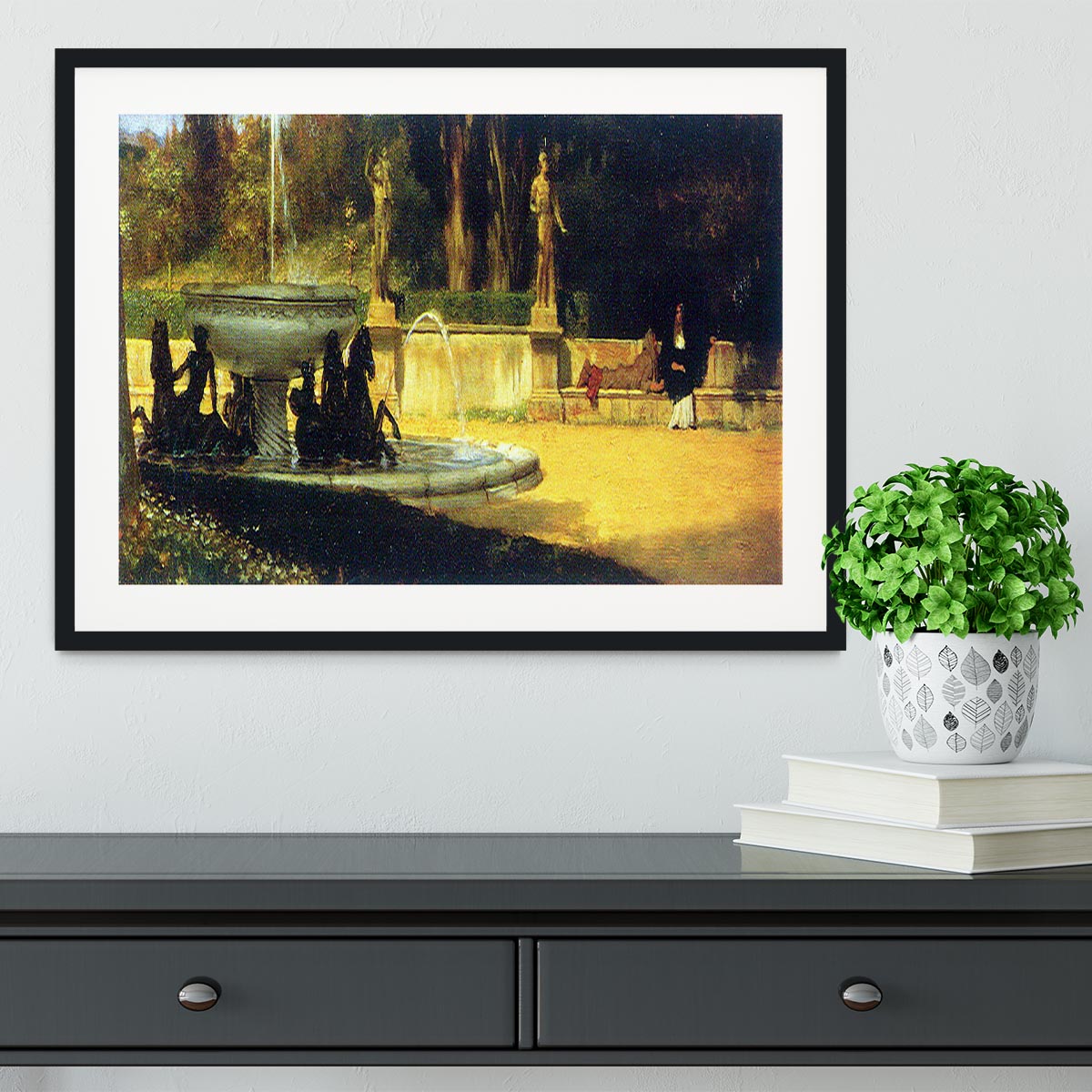 Roman Garden by Alma Tadema Framed Print - Canvas Art Rocks - 1