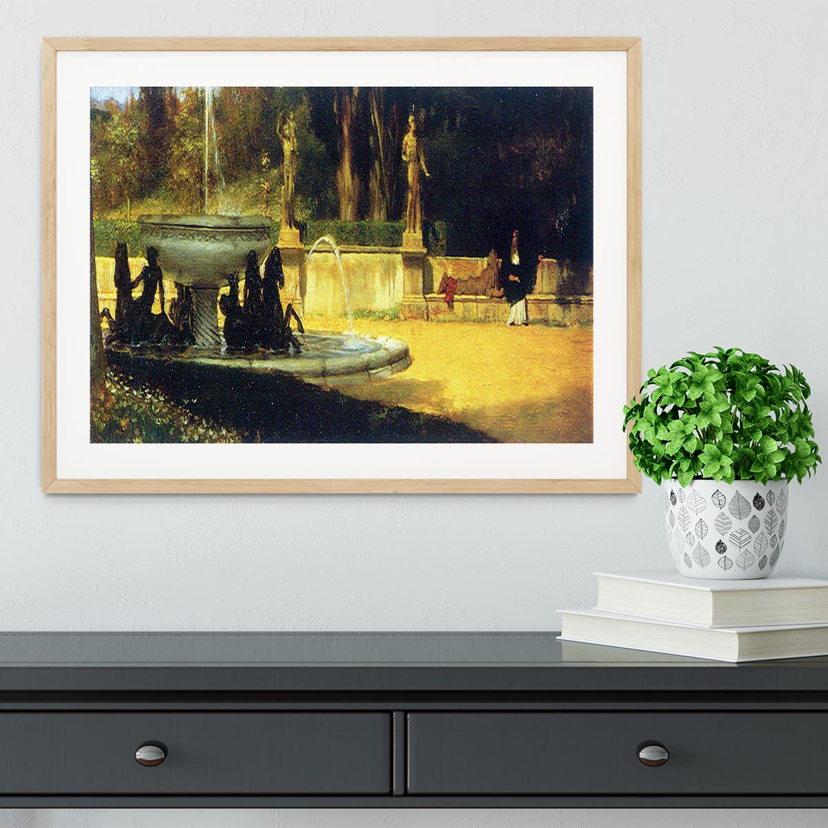 Roman Garden by Alma Tadema Framed Print - Canvas Art Rocks - 3