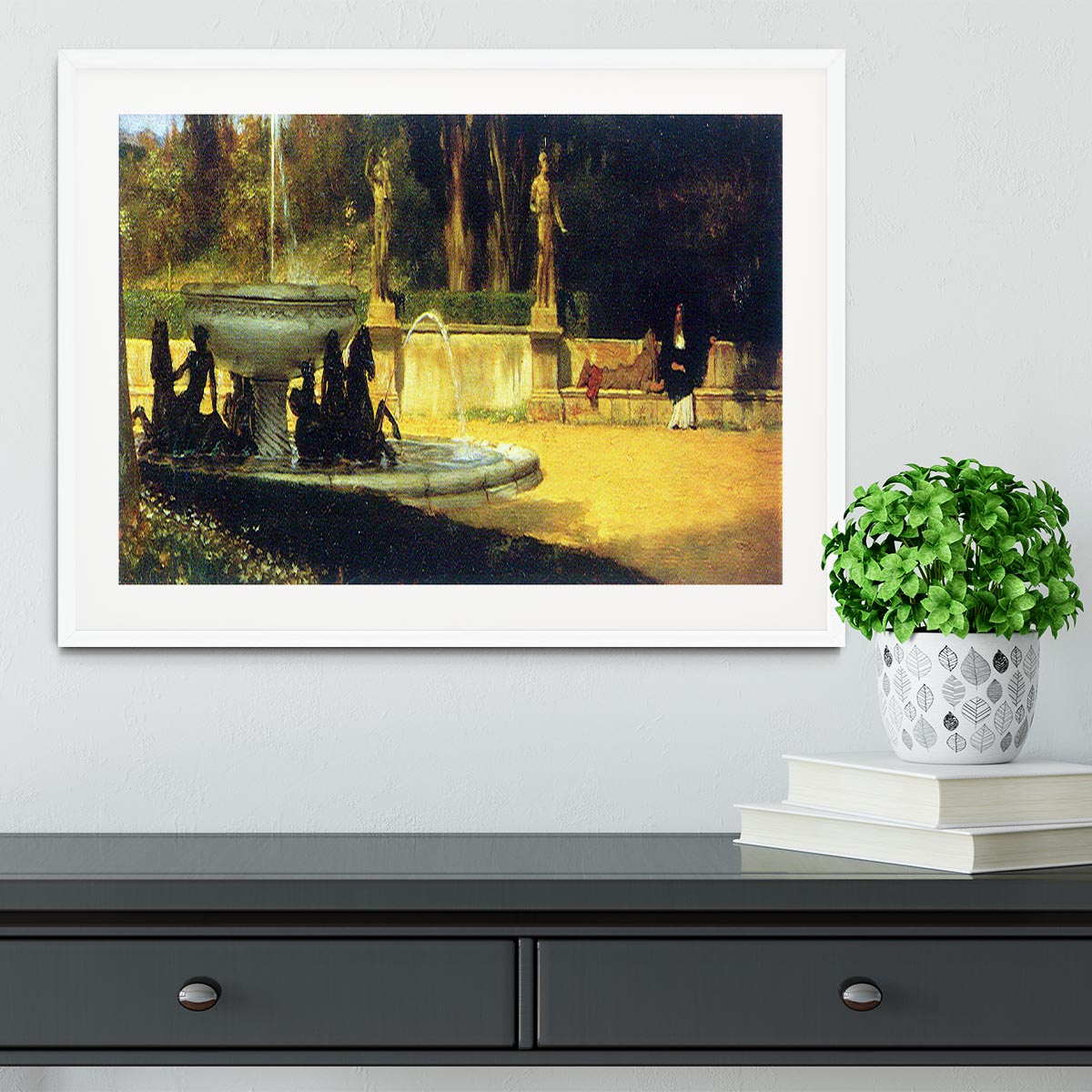 Roman Garden by Alma Tadema Framed Print - Canvas Art Rocks - 5