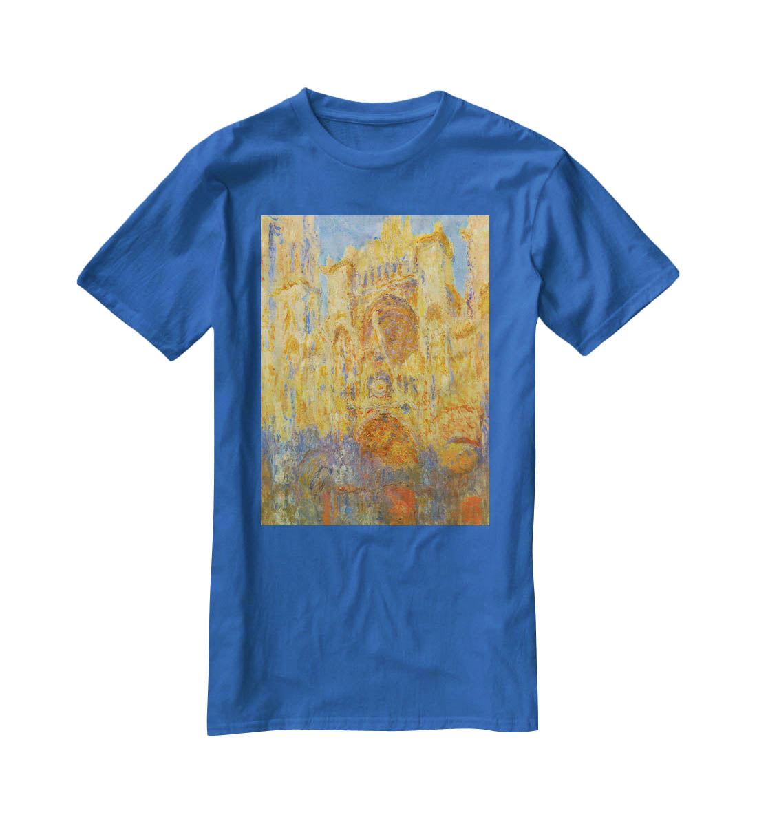 Rouen Cathedral Facade at Sunset by Monet T-Shirt - Canvas Art Rocks - 2