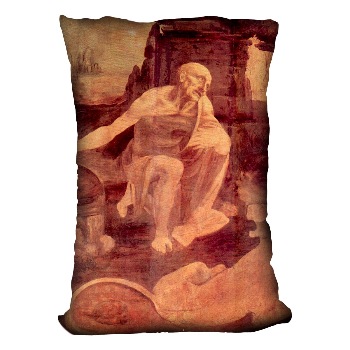 Saint Hieronymus by Da Vinci Cushion