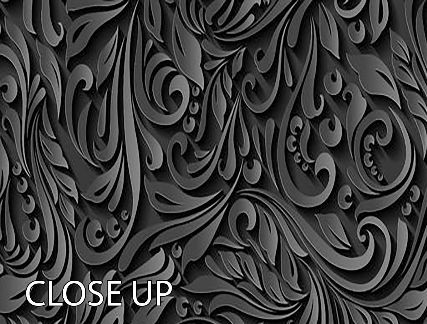 Seamless abstract black floral 3 Split Panel Canvas Print - Canvas Art Rocks - 3