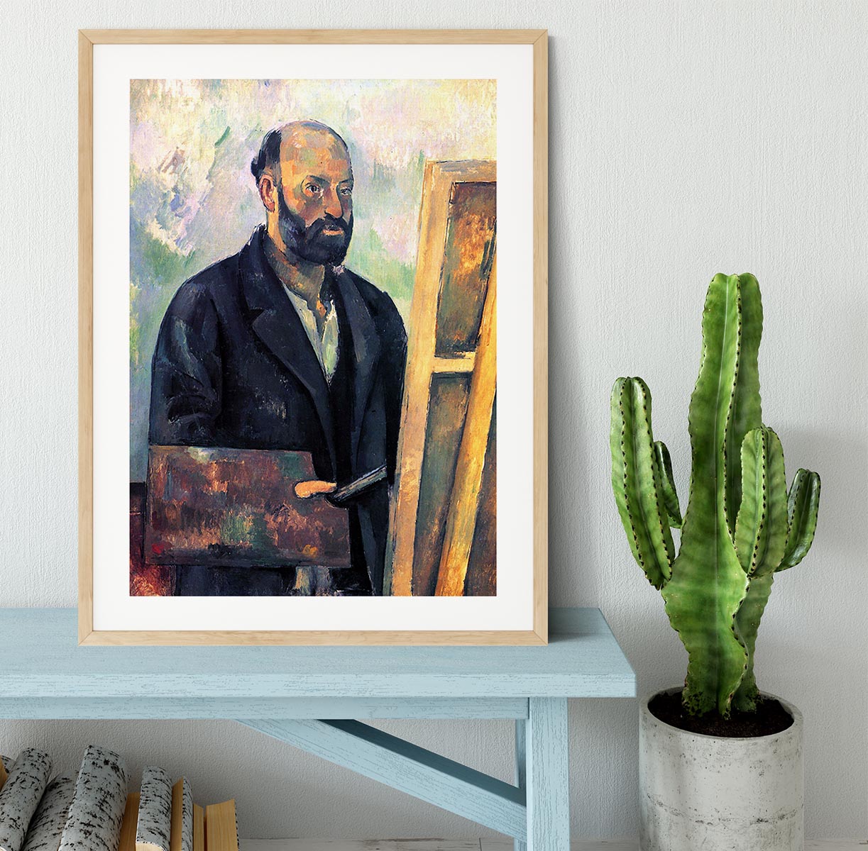 Self-portrait with Pallette by Cezanne Framed Print - Canvas Art Rocks - 3