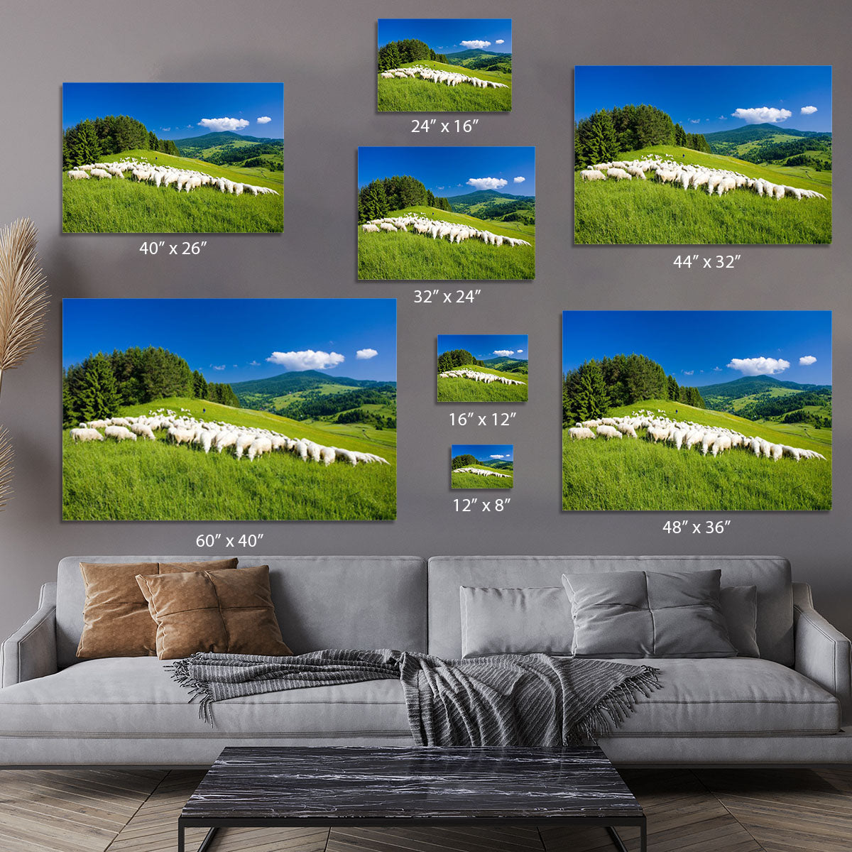 Sheep herds Canvas Print or Poster - Canvas Art Rocks - 7