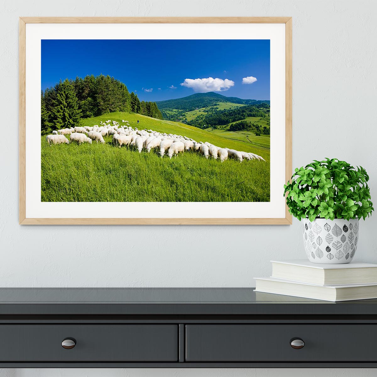 Sheep herds Framed Print - Canvas Art Rocks - 3