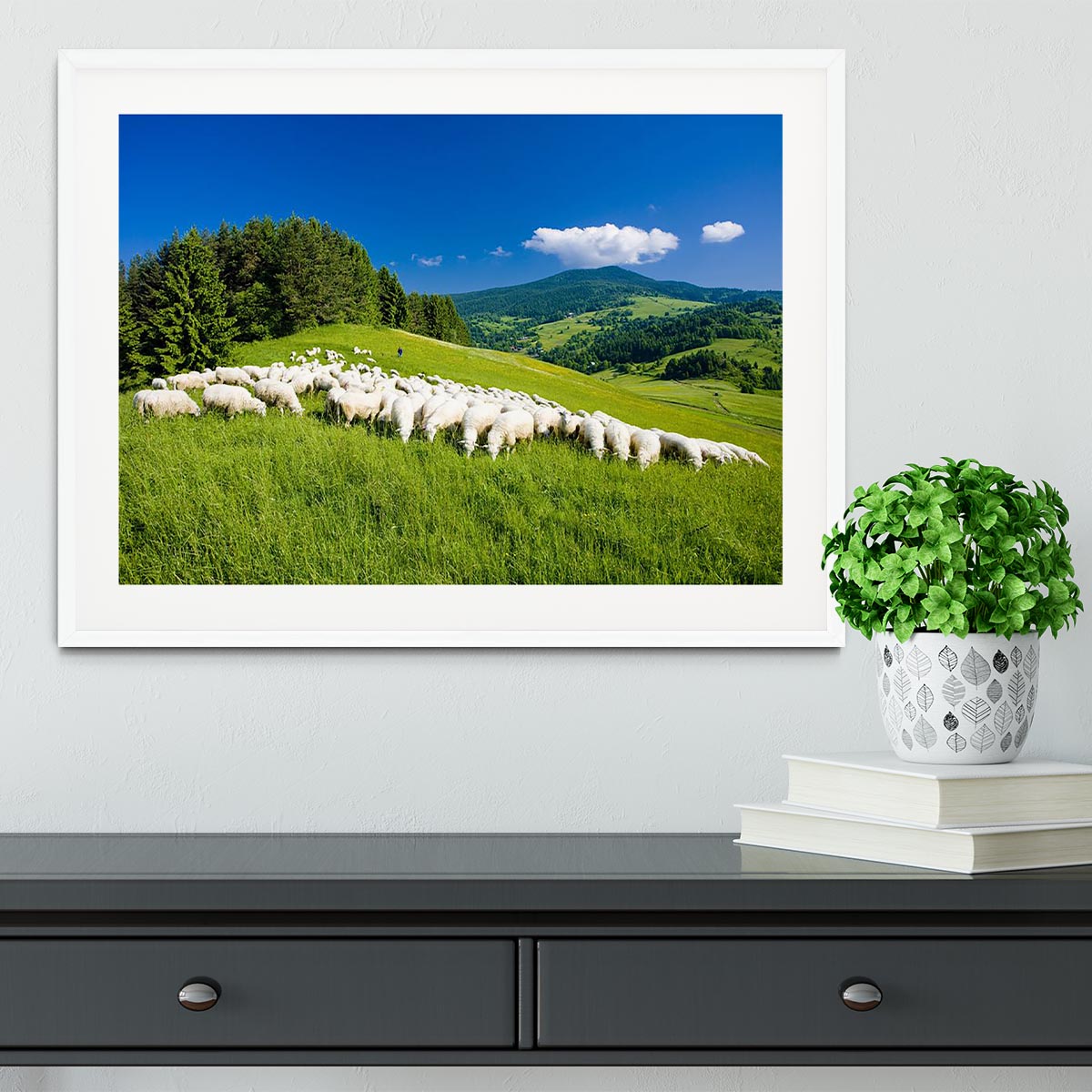 Sheep herds Framed Print - Canvas Art Rocks - 5