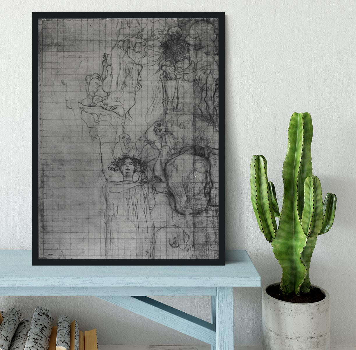 Sketch of Medicine by Klimt Framed Print - Canvas Art Rocks - 2