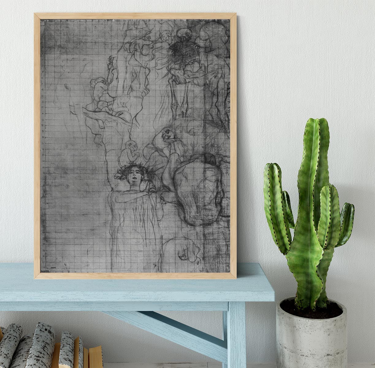 Sketch of Medicine by Klimt Framed Print - Canvas Art Rocks - 4