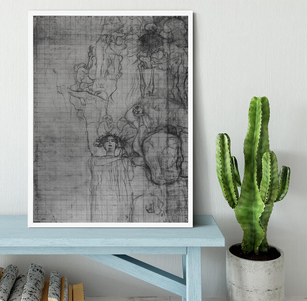 Sketch of Medicine by Klimt Framed Print - Canvas Art Rocks -6