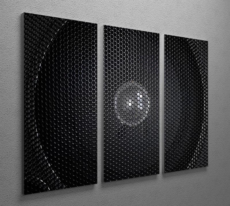 Speaker grill 3 Split Panel Canvas Print - Canvas Art Rocks - 2