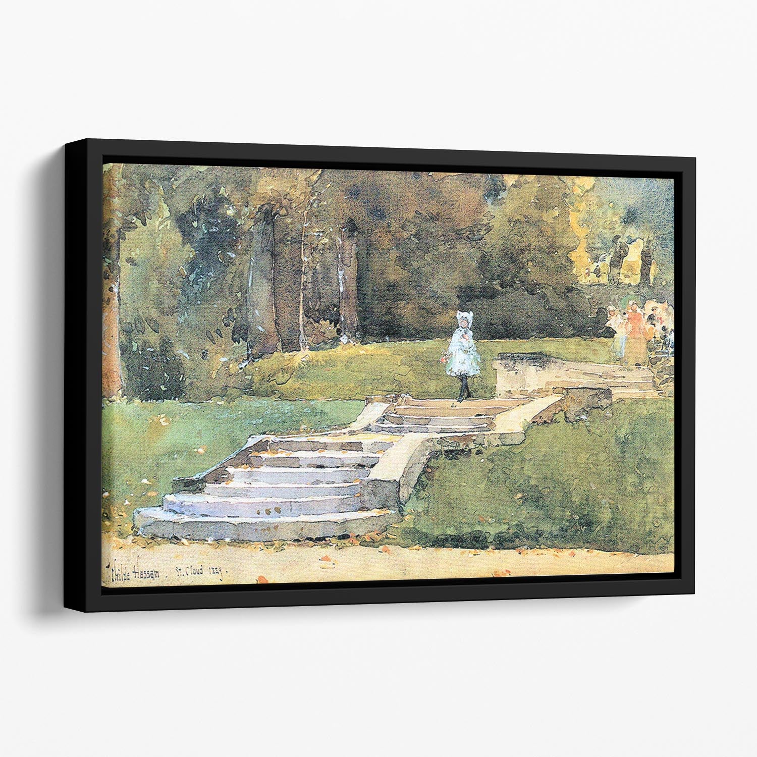 St. Cloud Mn. by Hassam Floating Framed Canvas - Canvas Art Rocks - 1