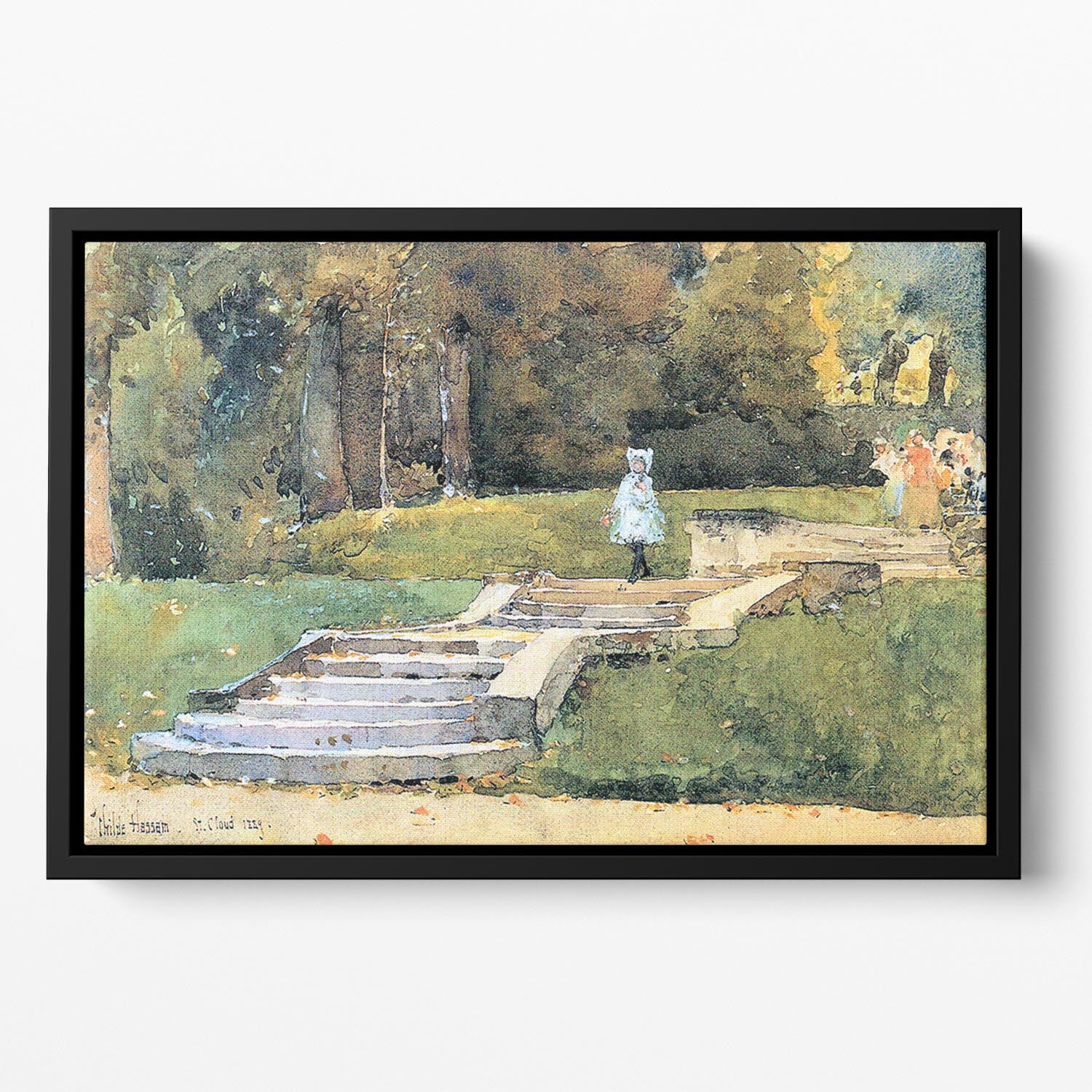 St. Cloud Mn. by Hassam Floating Framed Canvas - Canvas Art Rocks - 2