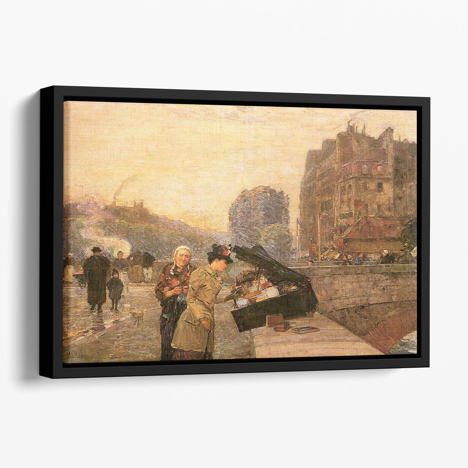 St Michel by Hassam Floating Framed Canvas - Canvas Art Rocks - 1