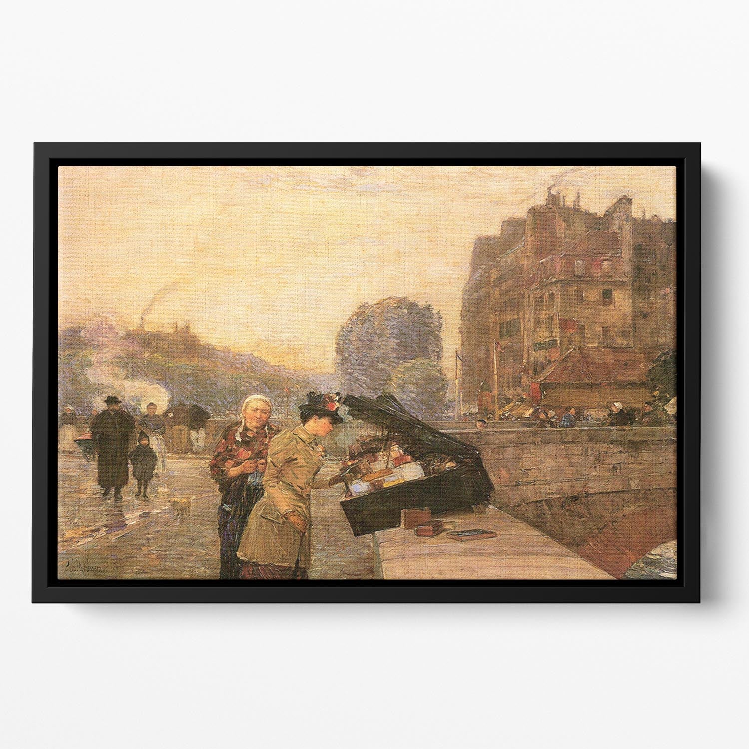 St Michel by Hassam Floating Framed Canvas - Canvas Art Rocks - 2