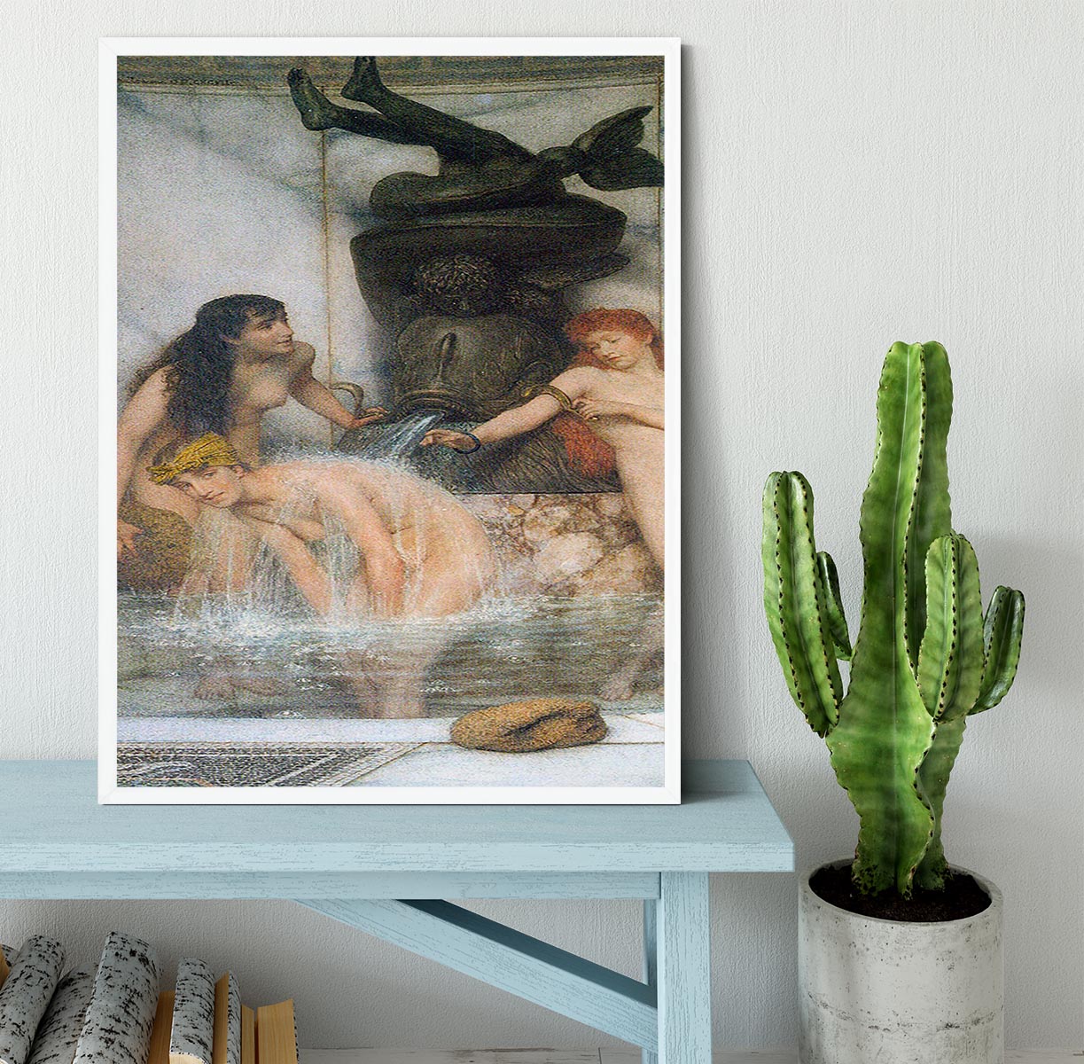 Strigilis and sponges by Alma Tadema Framed Print - Canvas Art Rocks -6