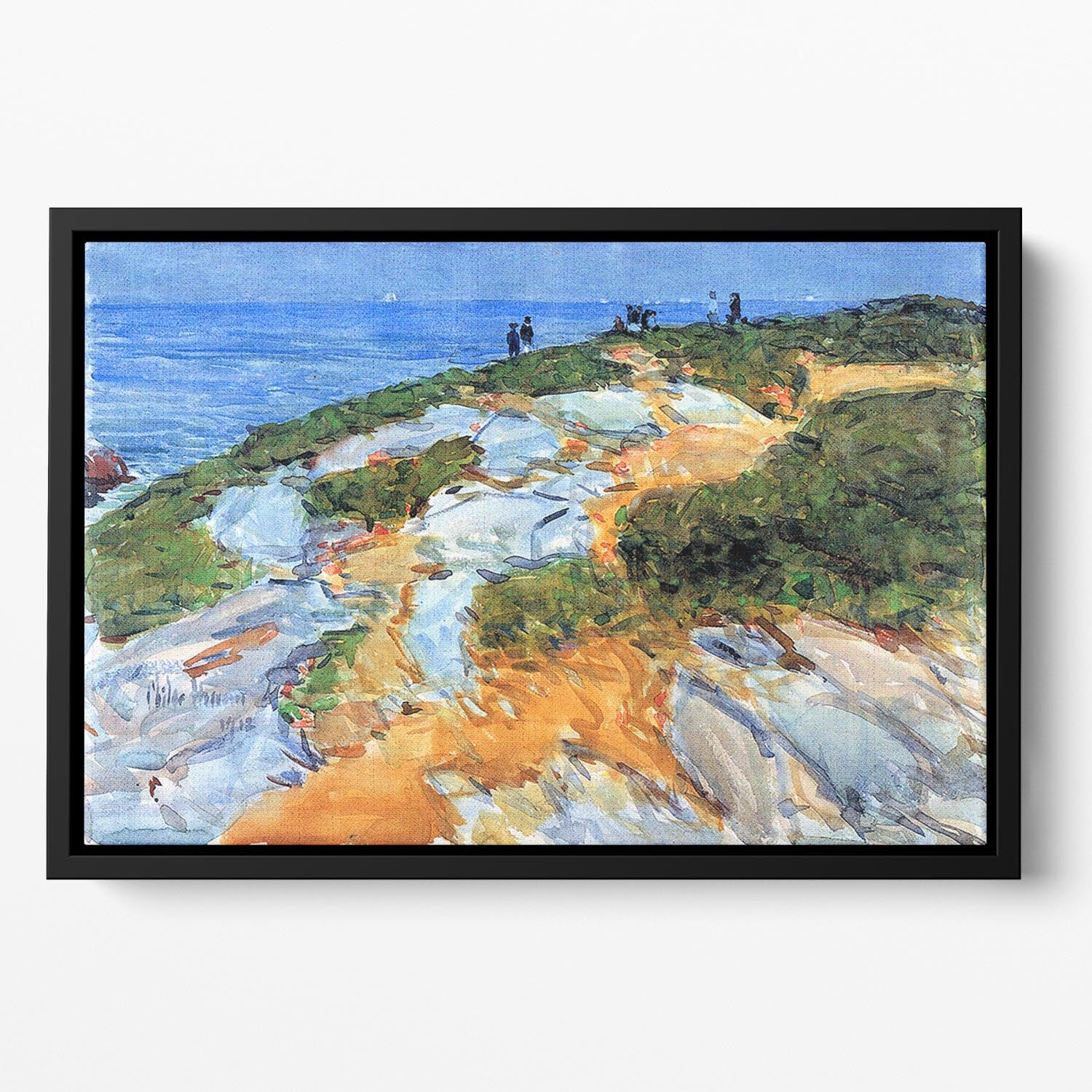 Sunday morning Appledore by Hassam Floating Framed Canvas - Canvas Art Rocks - 2