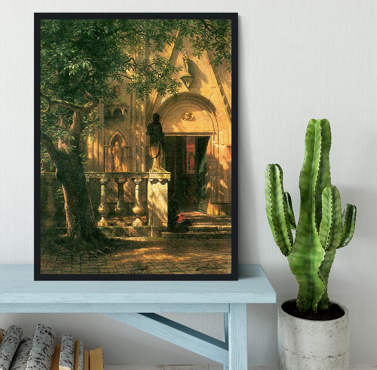 Sunlight and Shadow 2 by Bierstadt Framed Print - Canvas Art Rocks - 2