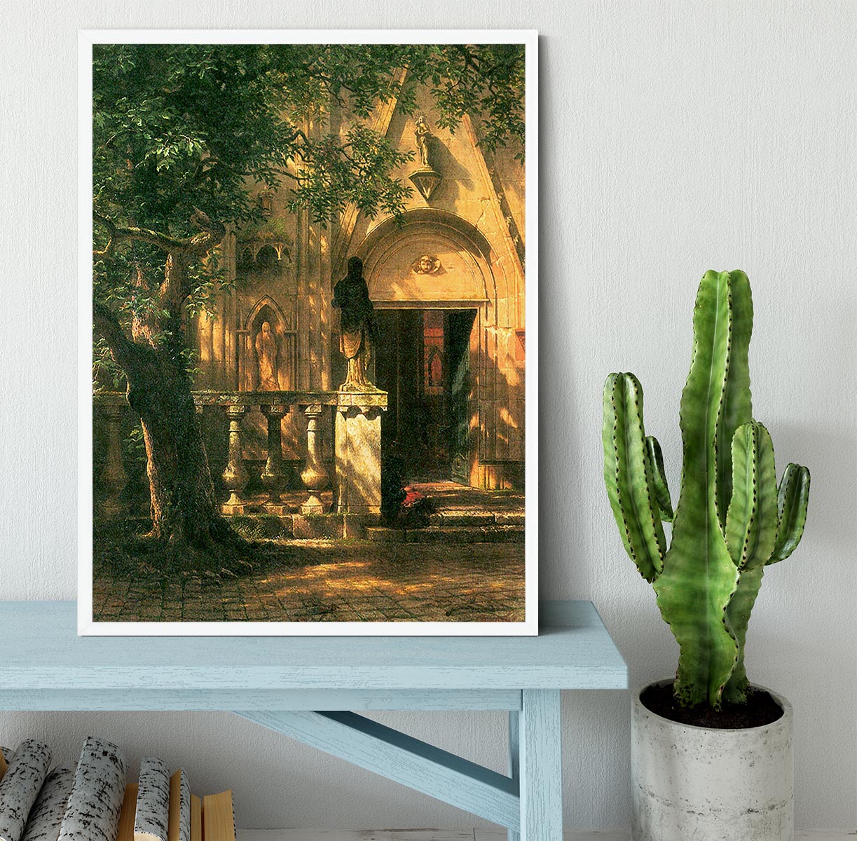 Sunlight and Shadow 2 by Bierstadt Framed Print - Canvas Art Rocks -6