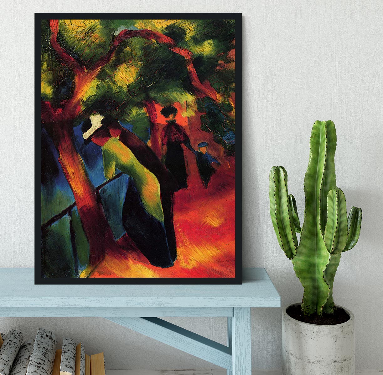 Sunny way by August Macke Framed Print - Canvas Art Rocks - 2