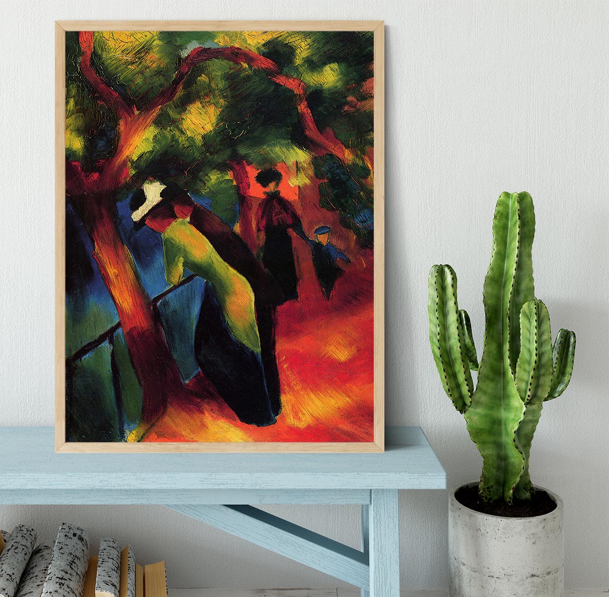 Sunny way by August Macke Framed Print - Canvas Art Rocks - 4