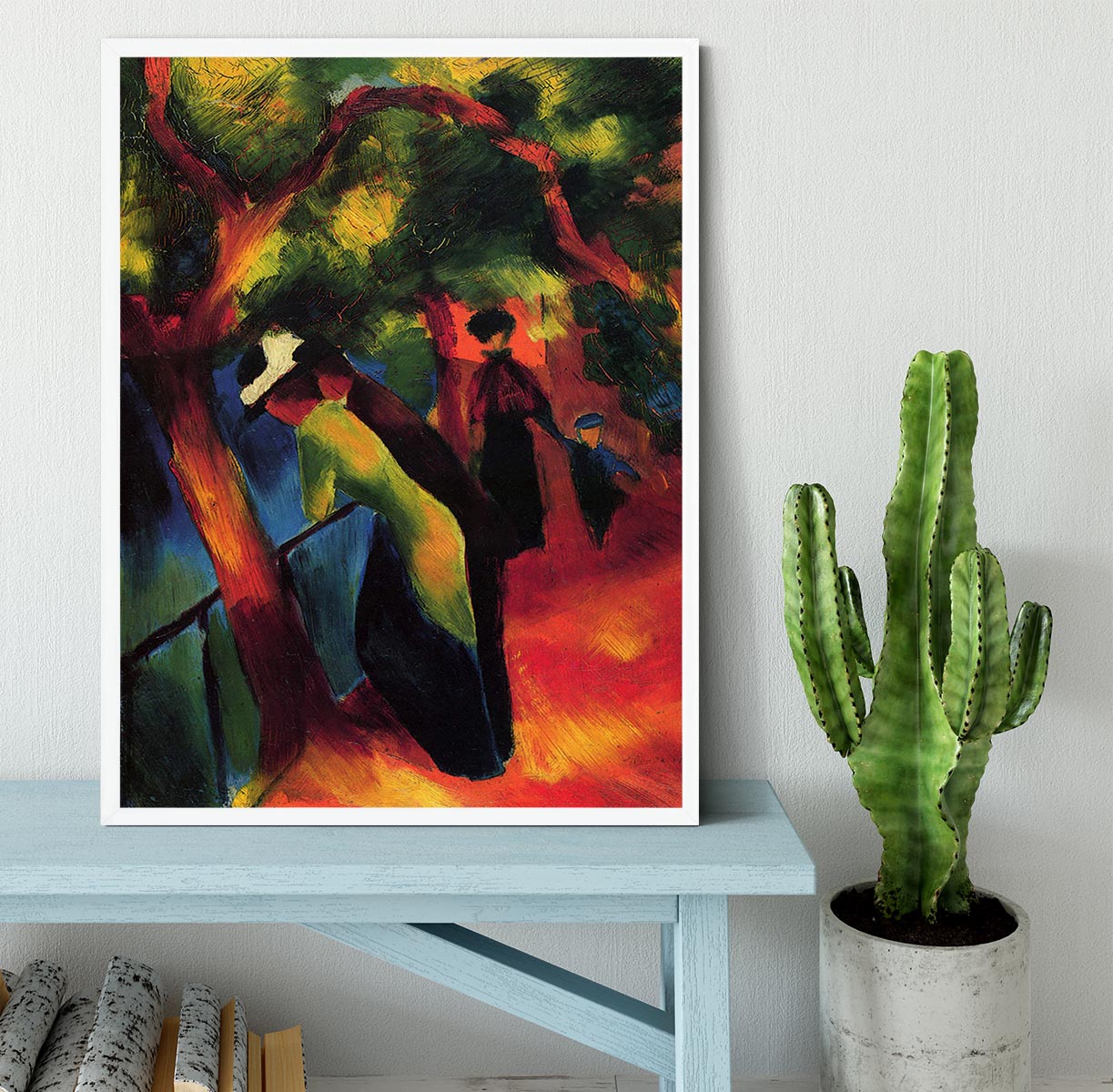 Sunny way by August Macke Framed Print - Canvas Art Rocks -6