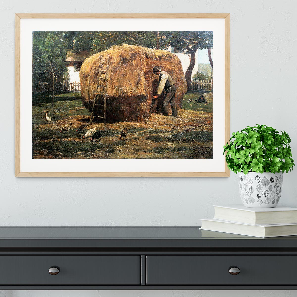 The Barnyard by Hassam Framed Print - Canvas Art Rocks - 3