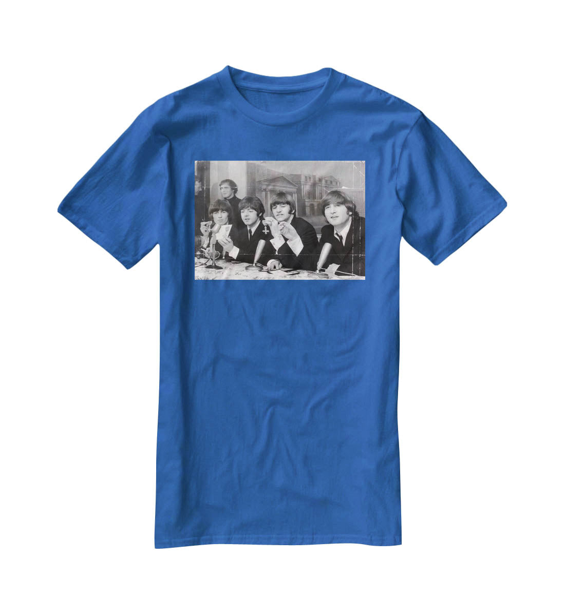 The Beatles at a press conference with their MBEs T-Shirt - Canvas Art Rocks - 2