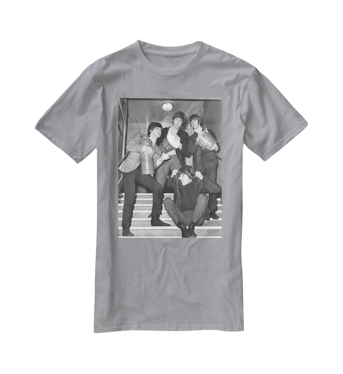 The Beatles backstage at the Liverpool Empire T-Shirt - Canvas Art Rocks - 3