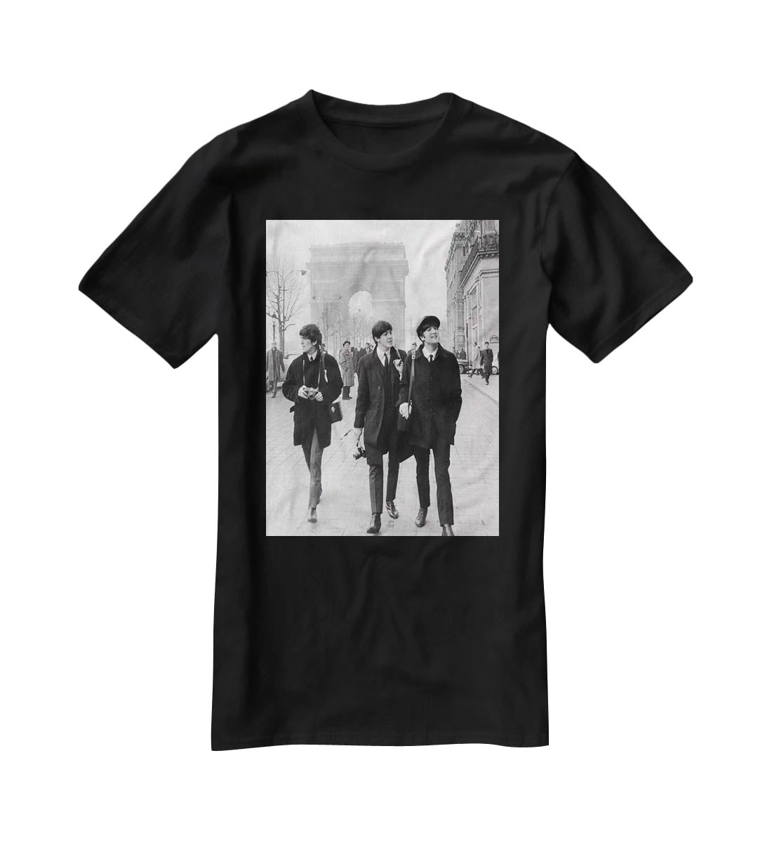 The Beatles in Paris T-Shirt - Canvas Art Rocks - 1