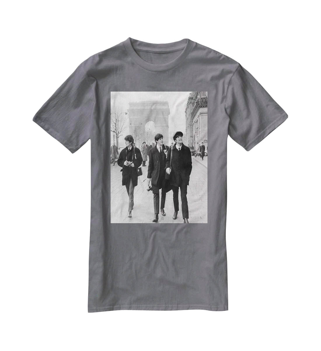 The Beatles in Paris T-Shirt - Canvas Art Rocks - 3