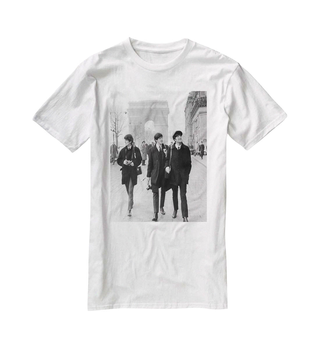 The Beatles in Paris T-Shirt - Canvas Art Rocks - 5