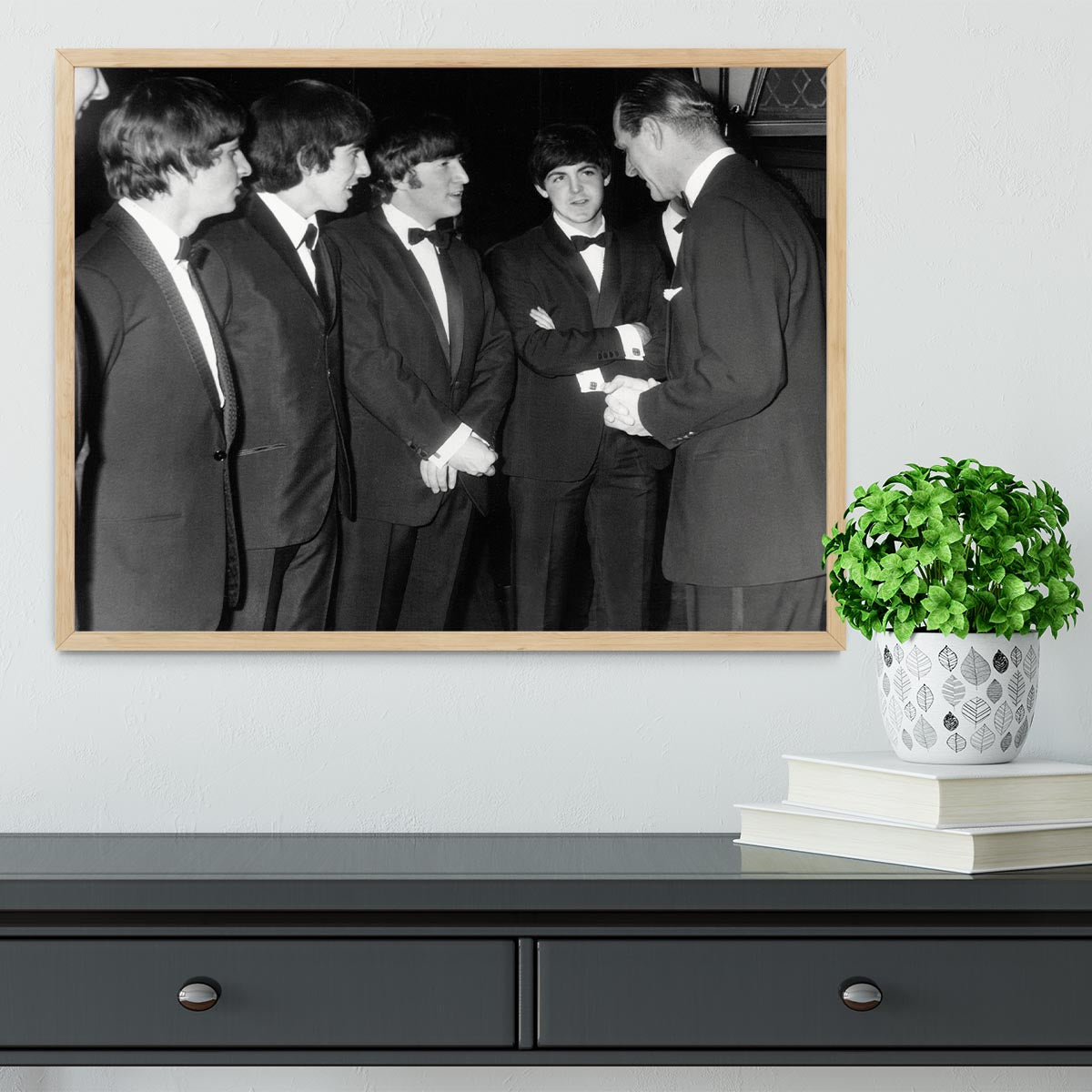 The Beatles meet Prince Philip Framed Print - Canvas Art Rocks - 4
