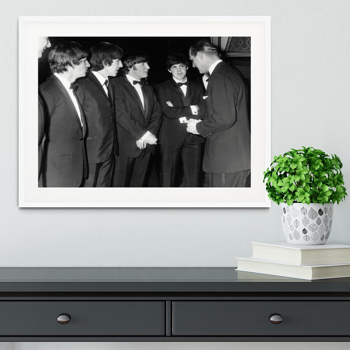 The Beatles meet Prince Philip Framed Print - Canvas Art Rocks - 5