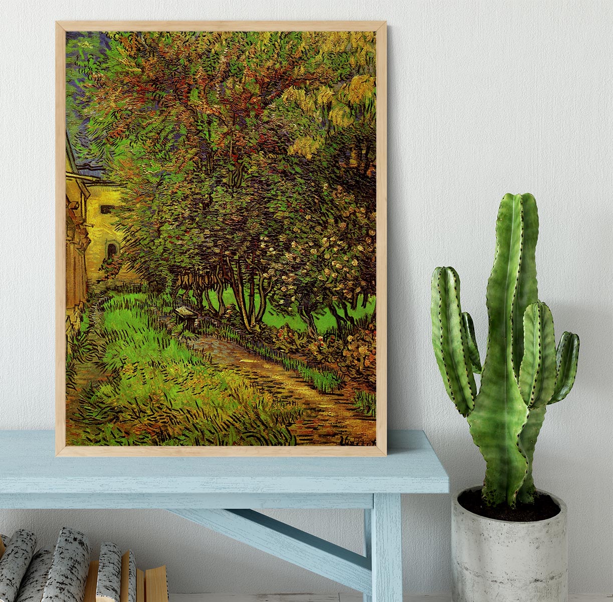 The Garden of Saint-Paul Hospital by Van Gogh Framed Print - Canvas Art Rocks - 4