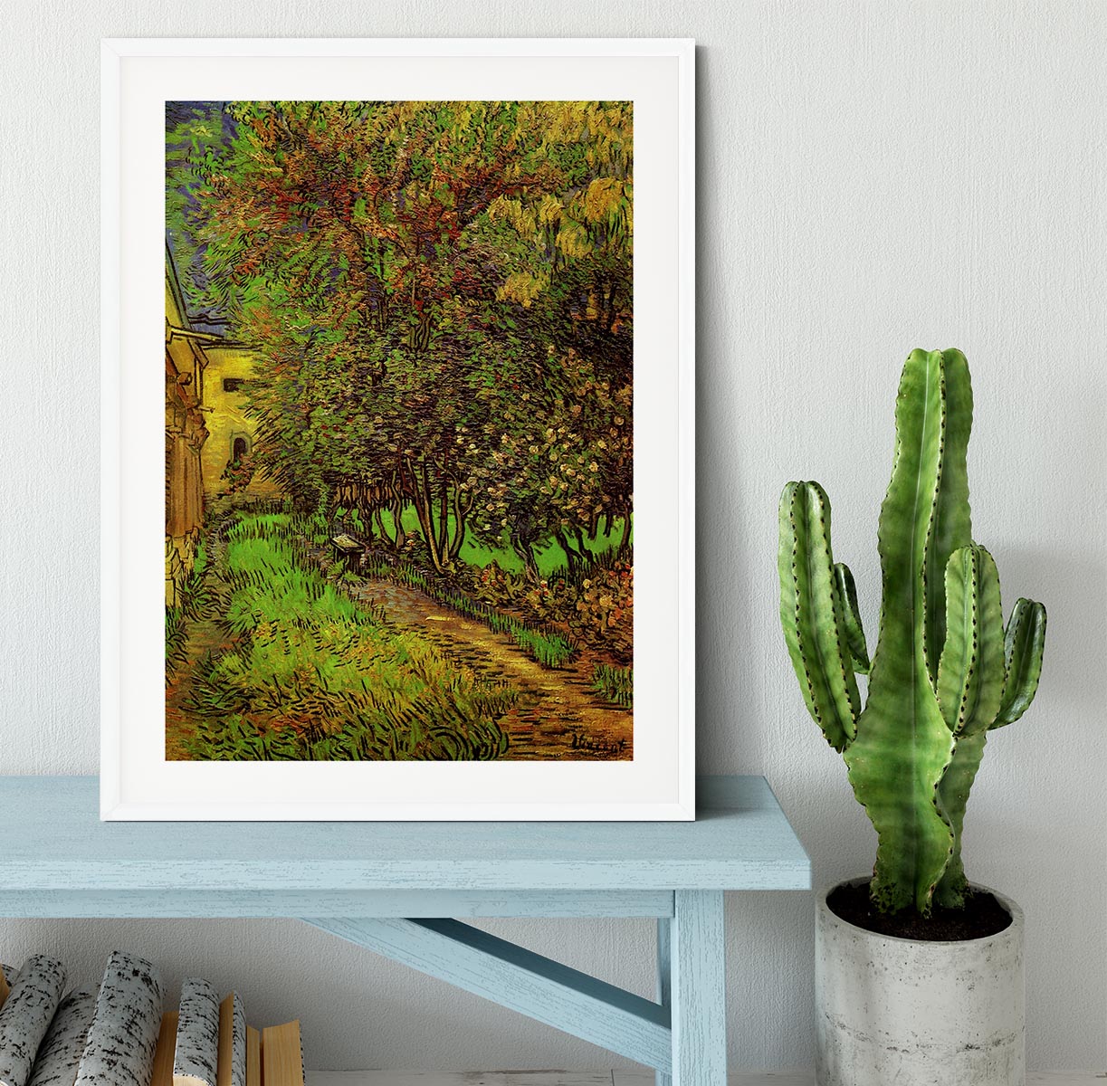 The Garden of Saint-Paul Hospital by Van Gogh Framed Print - Canvas Art Rocks - 5