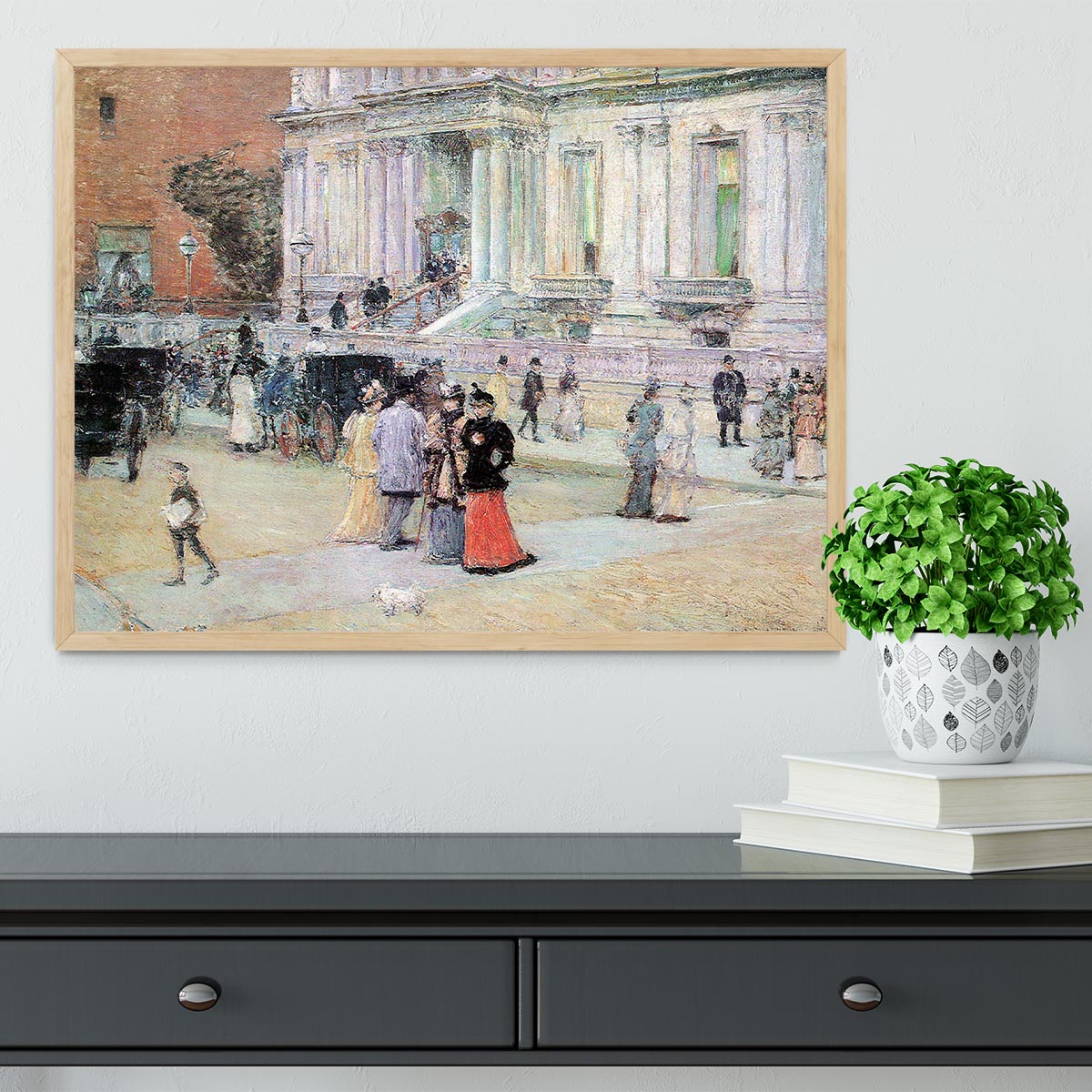 The Manhattan Club The Villa of the Stewarts by Hassam Framed Print - Canvas Art Rocks - 4