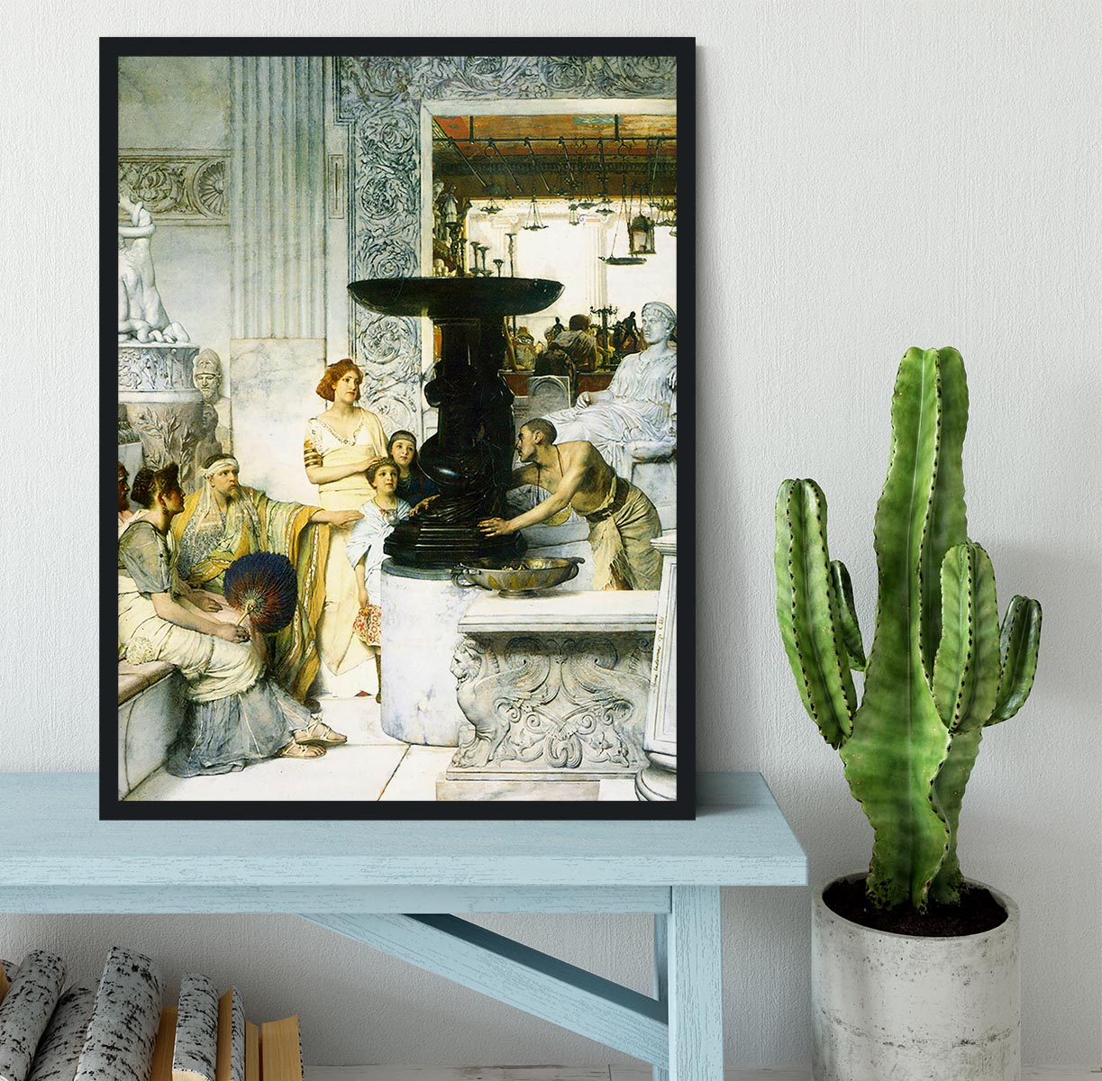 The Sculpture Gallery by Alma Tadema Framed Print - Canvas Art Rocks - 2