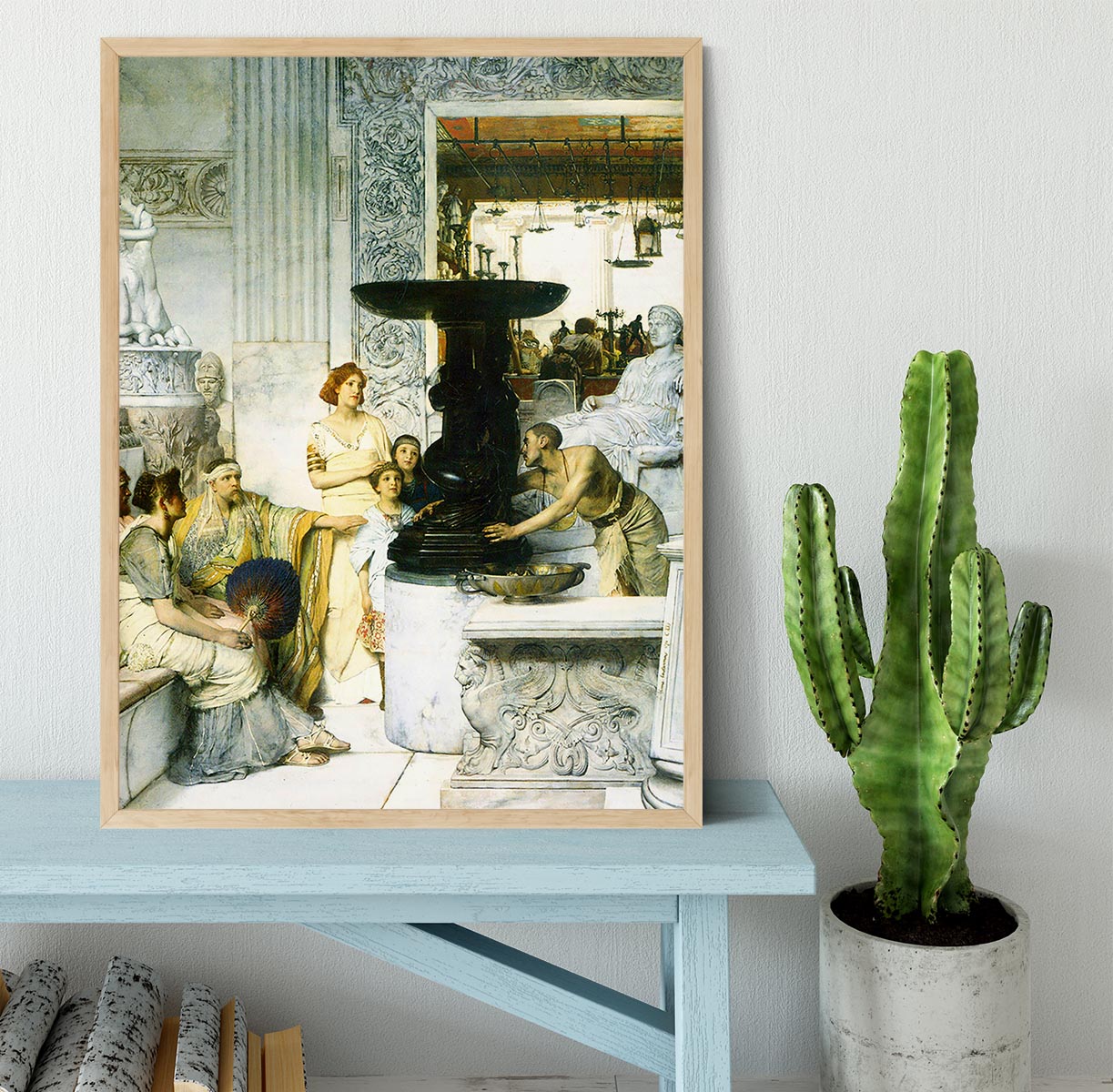 The Sculpture Gallery by Alma Tadema Framed Print - Canvas Art Rocks - 4