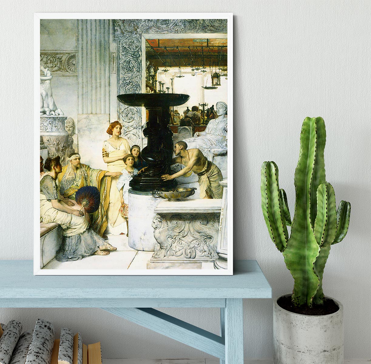 The Sculpture Gallery by Alma Tadema Framed Print - Canvas Art Rocks -6